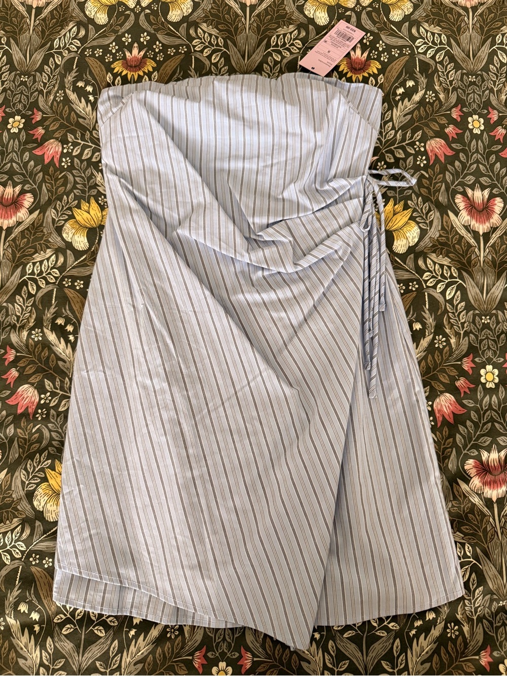 Wild Fable Baby Blue & white pinstripe mini dress